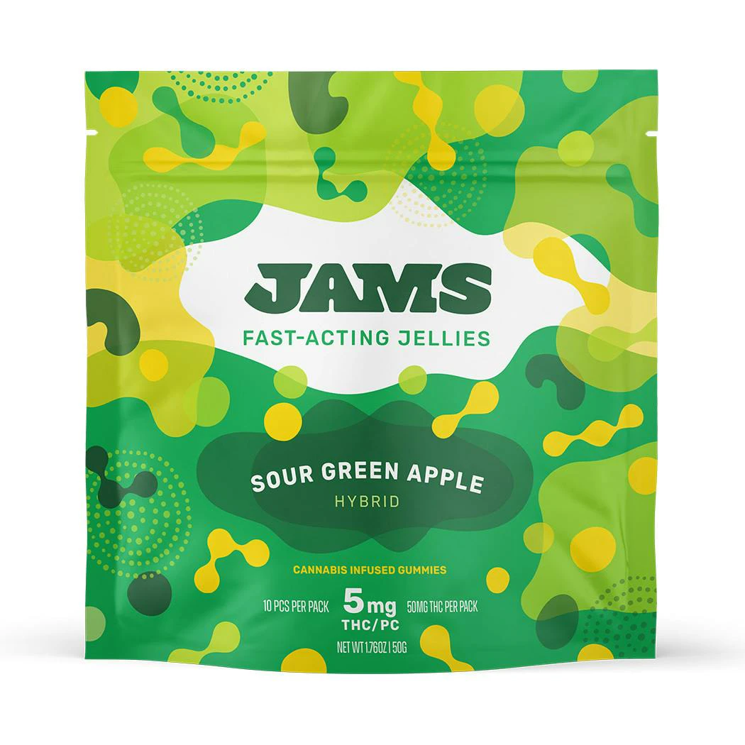 JAMS - JAMS | 10ct Fast Acting Jellies | Sour Green Apple | 50mg Main Image