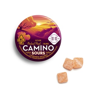 CAMINO - Camino Sours - 100mg - 10ct Gummies - Orchard Peach 1:1 CBD:THC