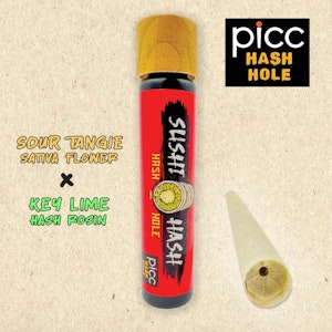 PICC - Picc x SUSHI HASH | Sour Tangie x Key Lime Rosin Hash Hole | Infused Pre-Roll | 1g 