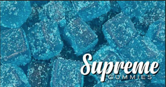 Supreme Blue Raspberry Gummies 100mg Total/10mg per pc (10pcs) 