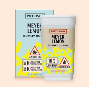 POT+PAN - Pot + Pan | Meyer Lemon 1:1 | 10mg Gummy | 10mg CBD | 20-Pack | 200mg Total 