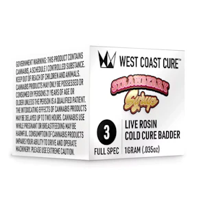 WCC | Live Rosin Badder | Tier 3 | Strawberry Syrup | 1g