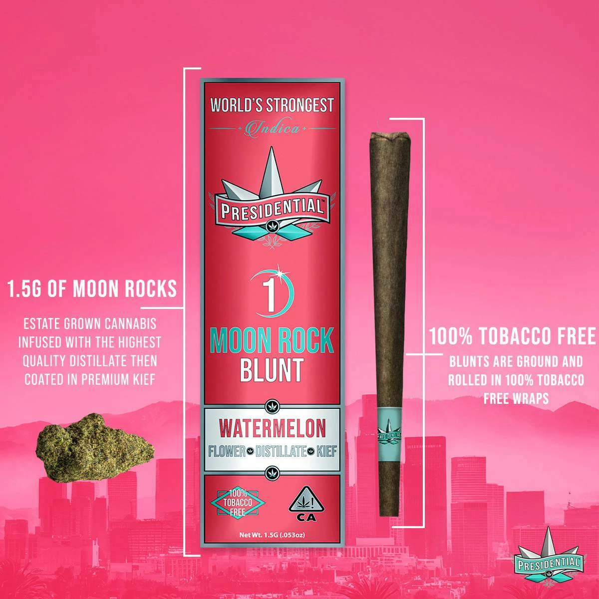 Presidential - PRESIDENTIAL | WATERMELON BLUNT - INFUSED | PREROLL | 1.5G Main Image