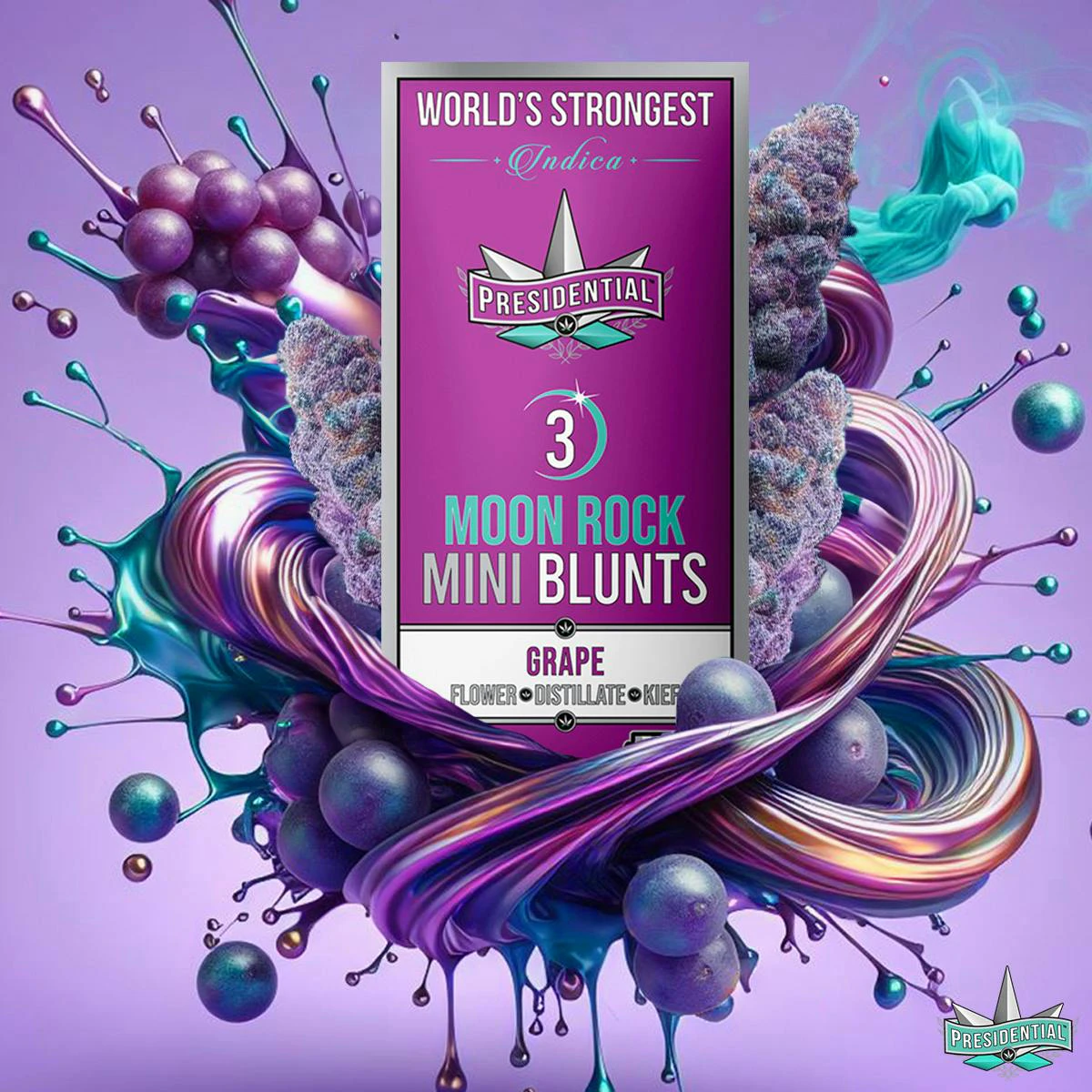 Presidential - PRESIDENTIAL | GRAPE BLUNT - 3PK INFUSED | PREROLL | 2.1G Main Image