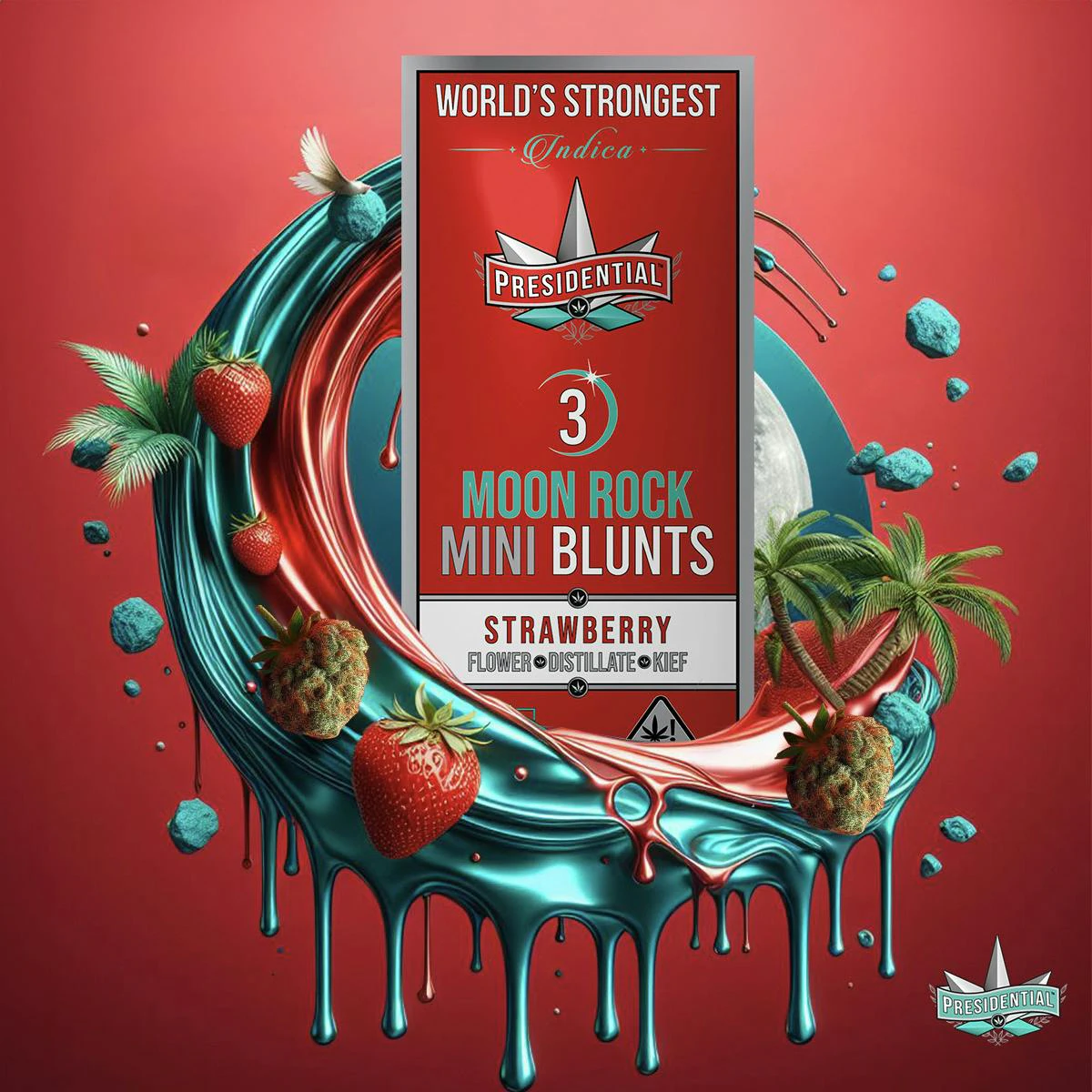 Presidential - Presidential Strawberry (I) Infused Mini Blunt 3pk 2.1g Main Image