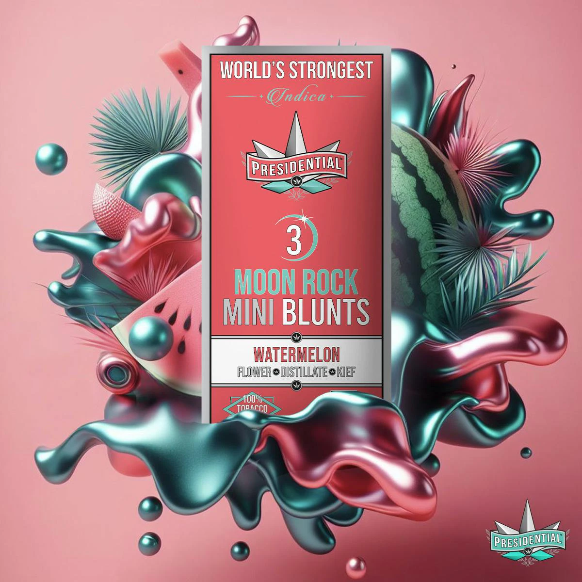Presidential - Presidential Pee-Wee Moon Rock Blunts -Watermelon (2.1g) Main Image