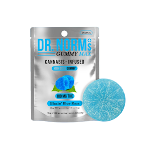 DR. NORM'S - DR NORMS | BLAZIN BLUE RAZZ | EDIBLE | 100MG