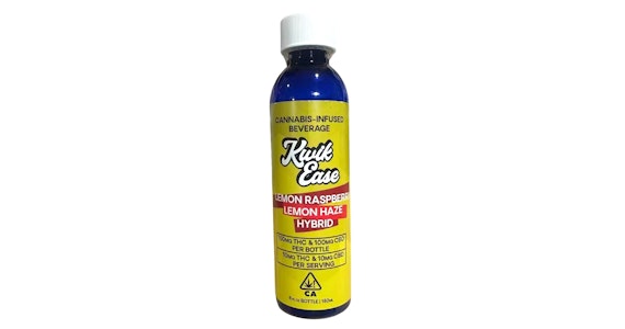 Kwik Ease - Kwik Ease - Lemon Raspberry Lemon Haze 1:1 THC:CBD Beverage - 200mg