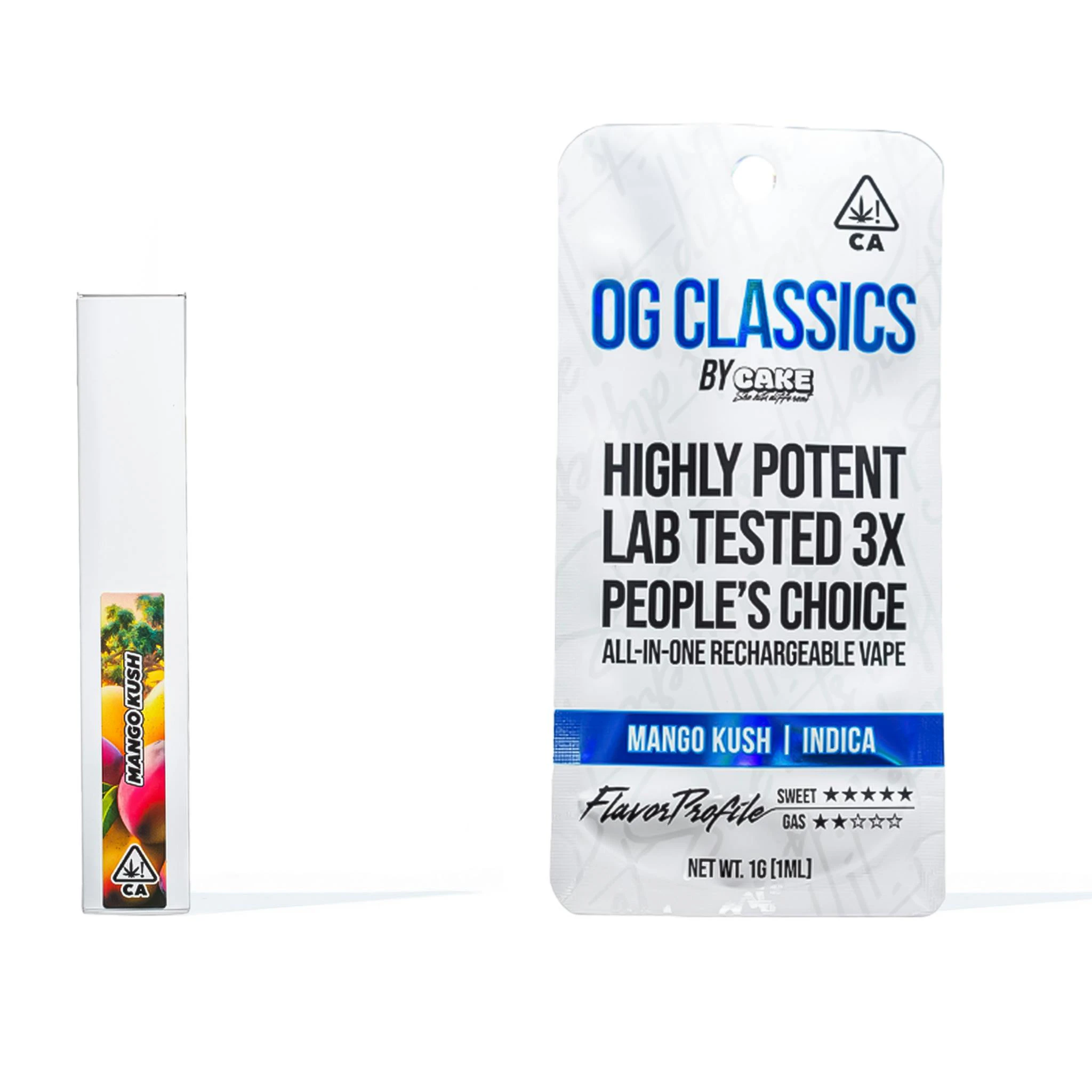 CAKE she hits different - Cake Mango Kush 1G OG Classics Disposable Main Image