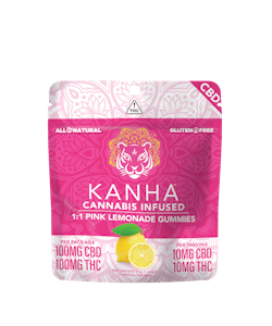 KANHA - KANHA | 1:1 CBD:THC | Pink Lemonade | 100mg CBD/100mg THC | 10-pack