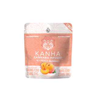 KANHA - [KANHA] CBD Gummies - 25mg - 4:1 - Peach (H)