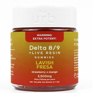 URB - URB | Lavish Fresa 3500mg THC Gummy Jar | Edible