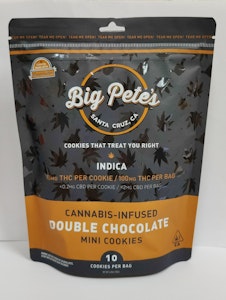 Big Pete's - Double Chocolate Chip Indica 100mg 10pk Cookies - Big Pete's