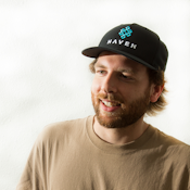 Haven - Main Collection - Black Teal Embriodered hat