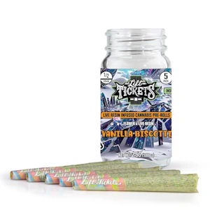 Lift Tickets - 5pk - Vanilla Biscotti (H) - Live Resin Infused - Lift Tickets