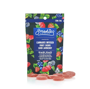 Smokiez Edibles - 200mg 1:1 CBN Sour Jamberry Fruit Chews (10mg CBN, 10mg THC - 10 pack) - Smokiez