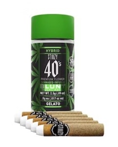 STIIIZY - [STIIIZY] Live Resin Infused 40's Mini Blunt 5 Pack - 2.5g - Gelato (H)