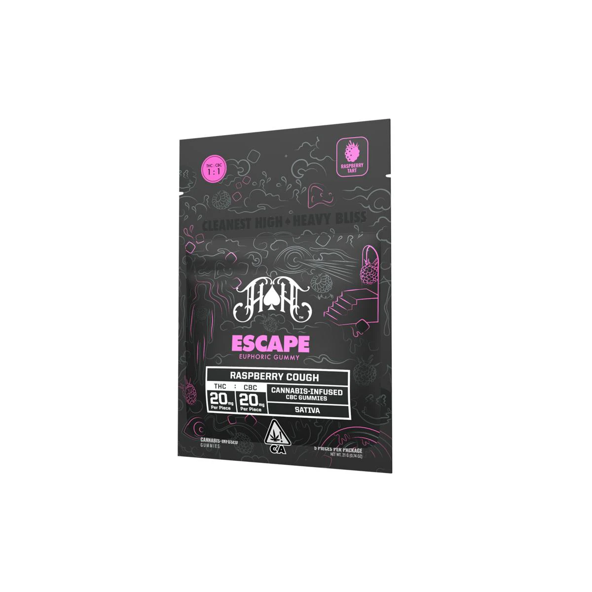 Heavy Hitters - Heavy Hitters Gummies Raspberry Cough CBC 1:1 Main Image