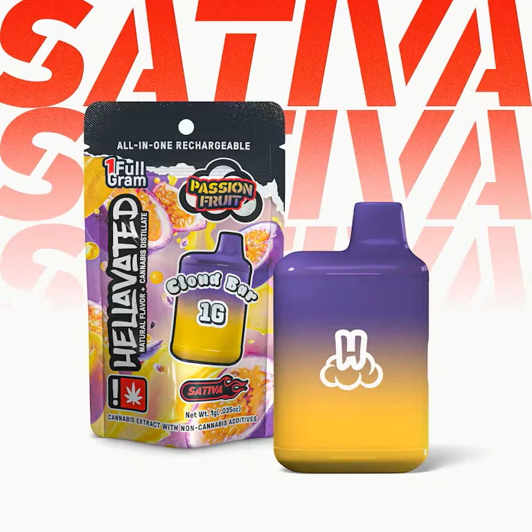 Hellavated - Hellavated Cloud Bar Passionfruit 1g Main Image