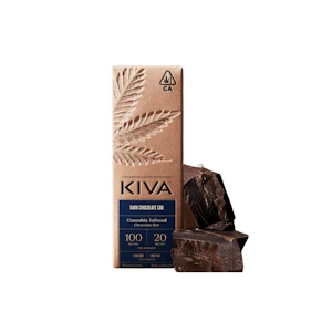 KIVA - Dark Chocolate CBD | Chocolate Bar 100mg | Kiva