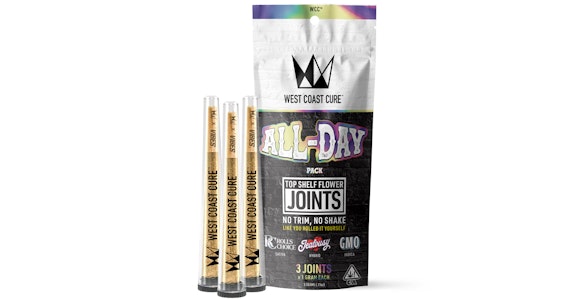 WEST COAST CURE - West Coast Cure - All Day Pack CUREjoint Pre-Rolls - 3ct
