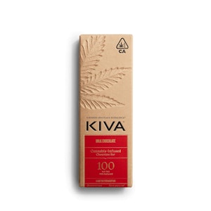 KIVA - KIVA: MILK CHOCOLATE BAR 100MG