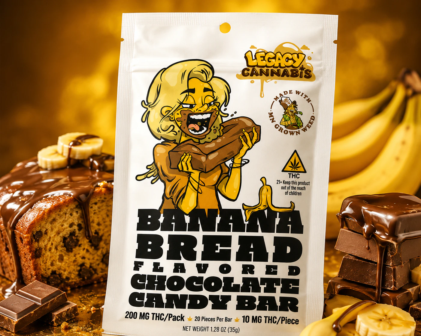 BERN LEGACY CANNABIS - Banana Bread - Edible - 200mg - 1ct Main Image