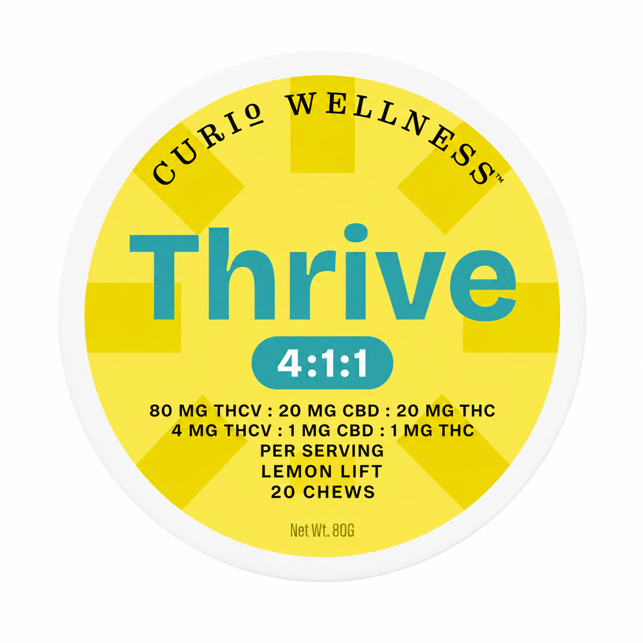Curio Wellness™ - Curio Wellness | Thrive | Lemon Lift | 4:1:1 | 20-Pack Main Image