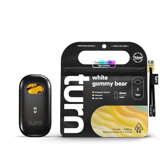 turn - 1g White Gummy Bear Turn Down (Ready-to-Use) - TurnOne Main Image