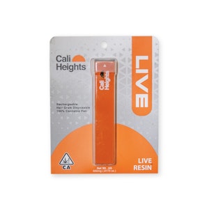 CALI HEIGHTS - CALI HEIGHTS: AFGHAN CHEESE 0.5G LIVE RESIN DISPOSABLE