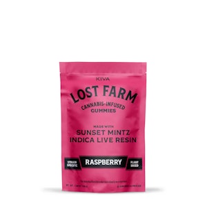 Lost Farms - Lost Farm | Edibles | Raspberry Sunset Mintz | Live Resin | 10 pk 100mg