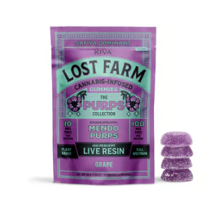 Lost Farms - Lost Farm - Grape 'Mendo Purps' - Resin Gummy - 10 x 10mg Main Image