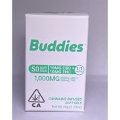 Buddies - THC/CBD Capsule 1:1 10mg - 50pc