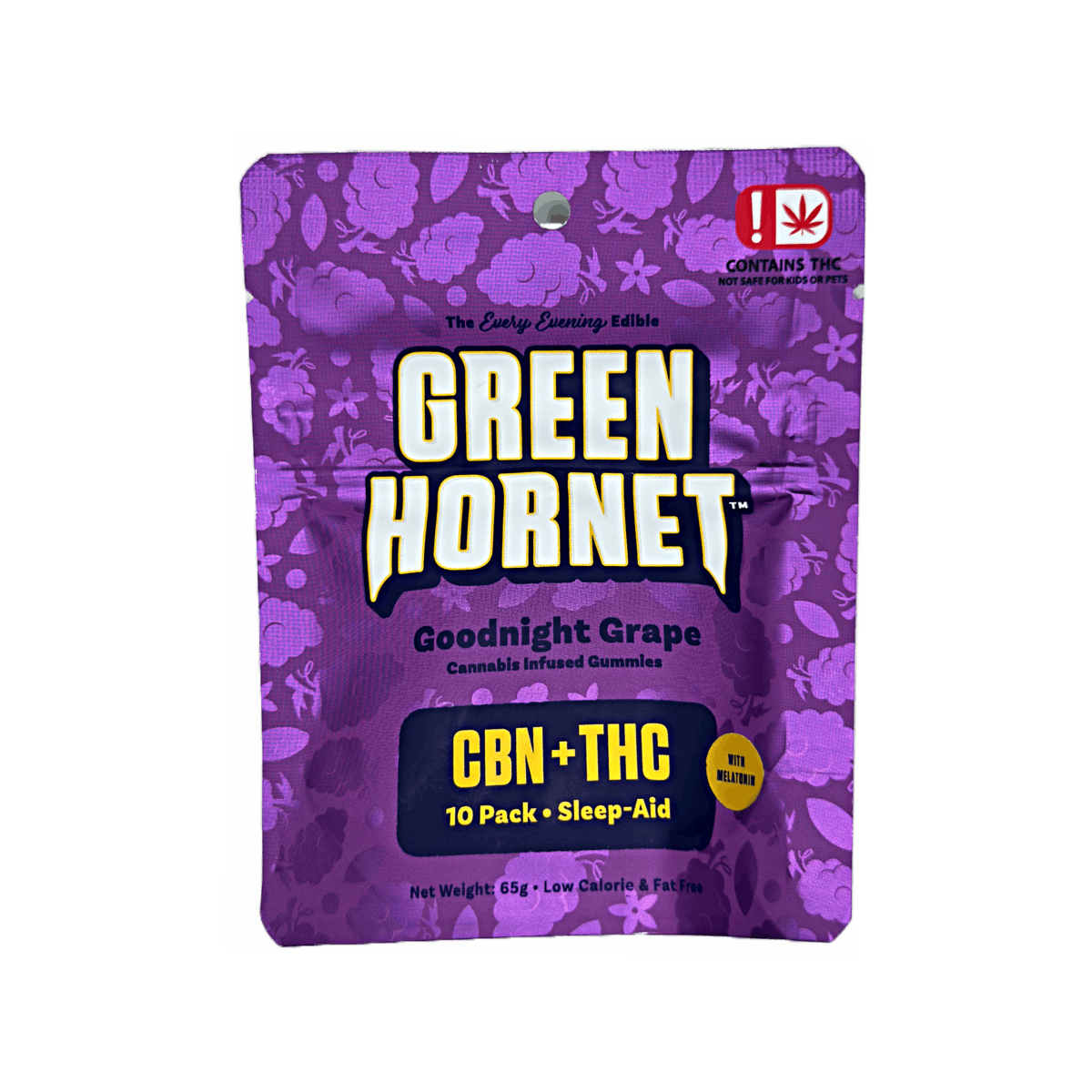 Green Hornet 100mg Goodnight Grape Gummies - Blazed canna