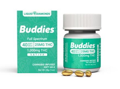 Buddies - Buddies: 1000mg Live Resin Capsules (40x25mg - Sativa)