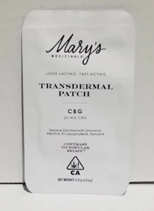 Mary's Medicinals™ - CBG Transdermal Patch - Mary's Medicinals