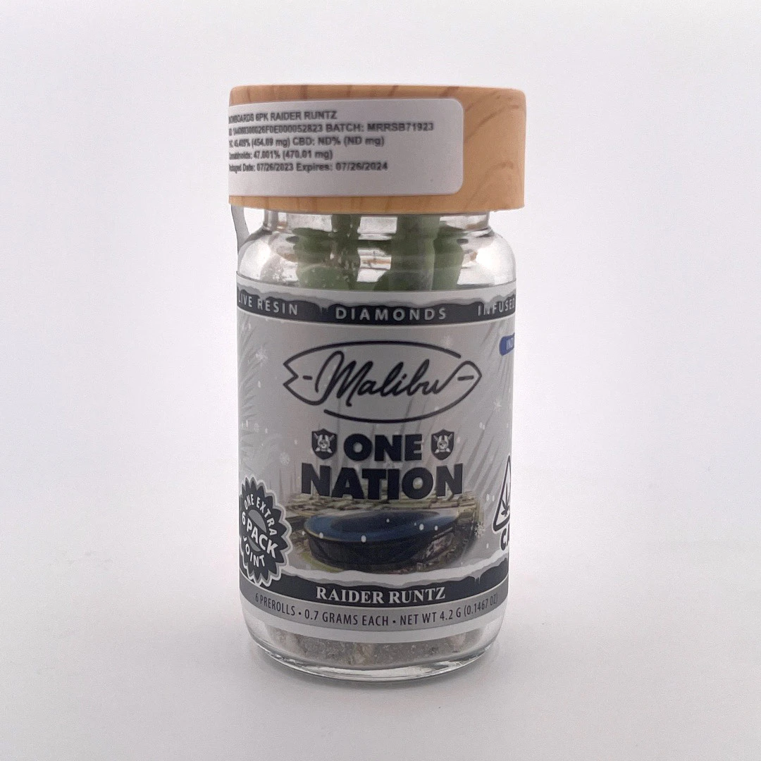 Malibu Gold - Malibu - Snowboards Raider Runtz - 6pk 0.7g Pre-Rolls Main Image