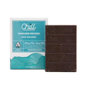 CHILL Chocolate - 100mg THC Dark Chocolate Bar - Chill Chocolates