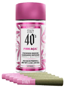 Pink Acai 40's 5 Pack 2.5G