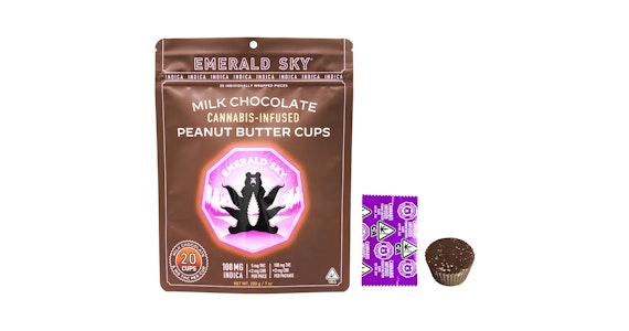 Emerald Sky - Emerald Sky - Indica 5mg Milk Chocolate Peanut Butter Cups - 20ct