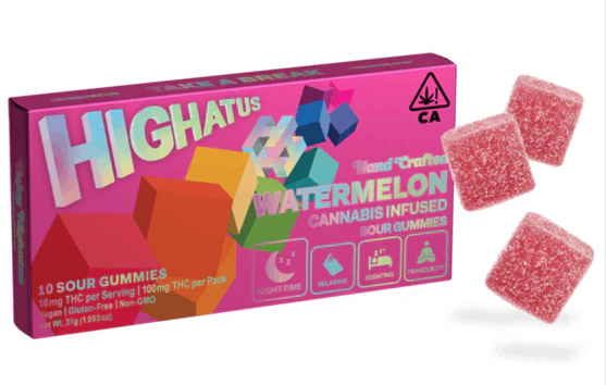 CBX - CBX - Sour Watermelon - 100mg Highatus Gummies - 10pk Main Image