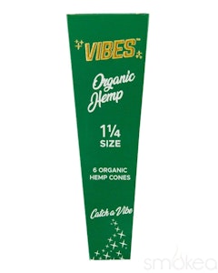 Vibes Rolling Papers - Vibes Organic Hemp Cones 1 1/4