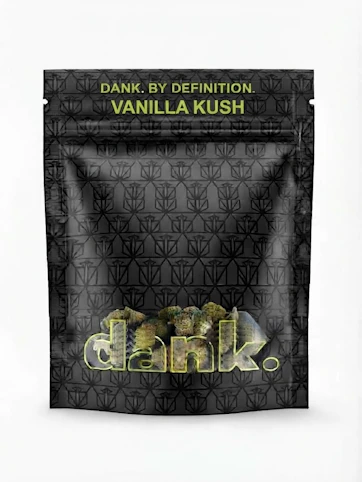 DANK - Vanilla Kush - Indica - 31.03% THC | 3.5g Premium Cannabis Flower | Dank -W8 BACK