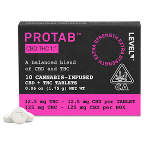 LEVEL - Level Protab - CBD:THC 1:1 10pk Tablets - 250mg