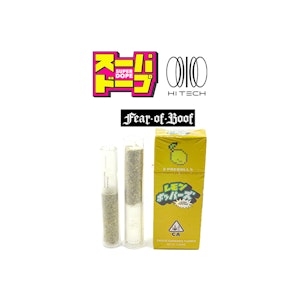 Super Dope x FearofBoof x Hi Tech - Lemon Popperz - Preroll - 3g (2 x 1.5g)