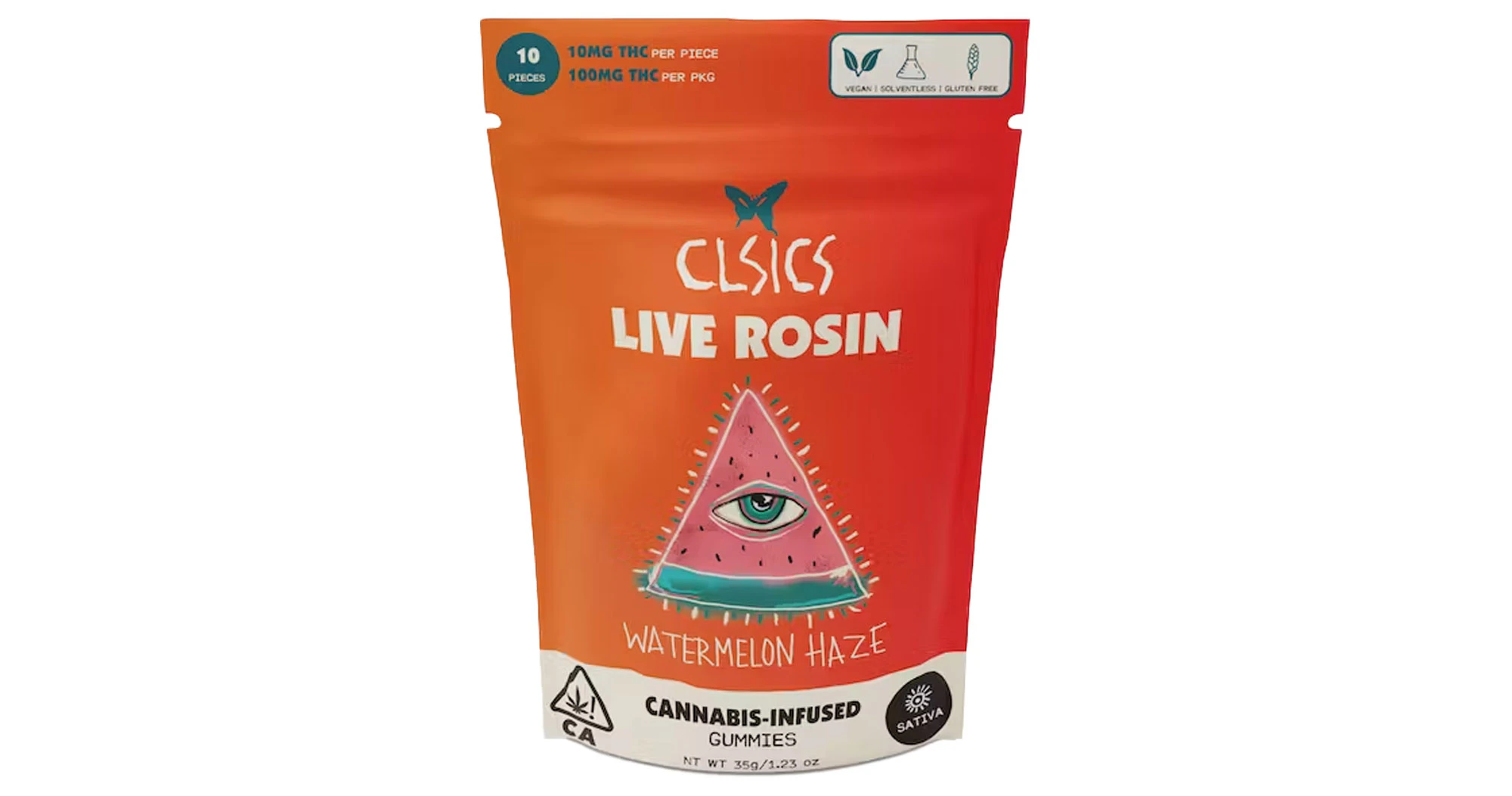 CLSICS - CLSICS - Watermelon Haze Sativa Rosin Gummies - 100mg Main Image