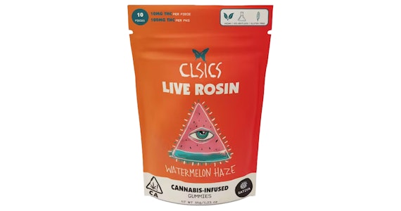 CLSICS - CLSICS - Watermelon Haze Sativa Rosin Gummies - 100mg