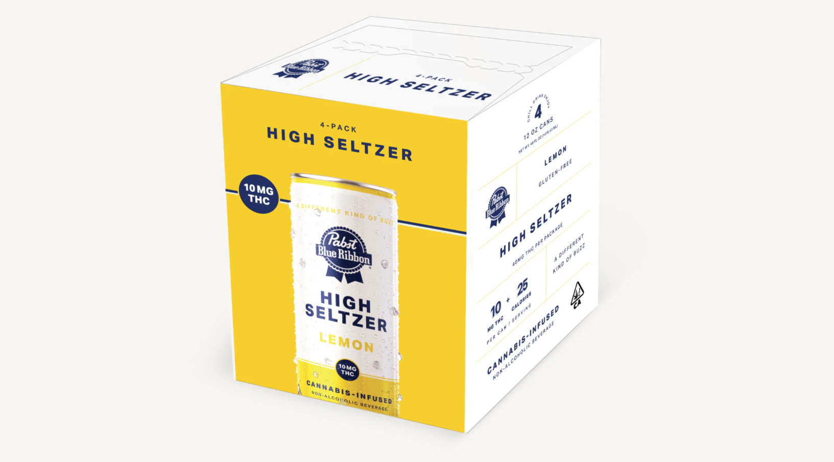 Pabst - Pabst Blue Ribbon - Lemon - 10mg 4pk Infused High Seltzer (Non-Alcoholic) Main Image