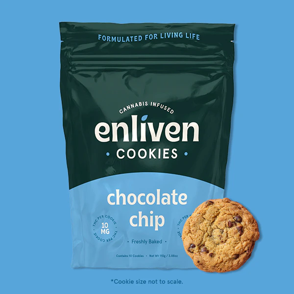 ENLIVEN - Infused Chocolate Chip Cookies 10pk - 100mg Main Image