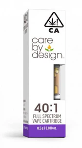 CARE BY DESIGN - [Care by Design] CBD Cartridge - .5g - 40:1